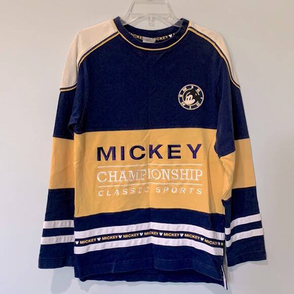 Mickey Mouse Jersey Sweatshirt Sweater Men's Size Small - Picture 1 of 7